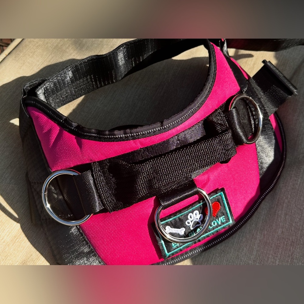 Black Pink Mesh XXL Dog Harness